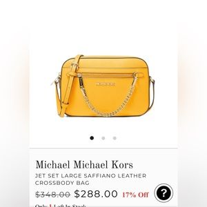 Michael Kors Jet Set Large Saffiano Leather Crossbody Bag
